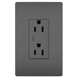 15Amp Decorator Outlet in Black