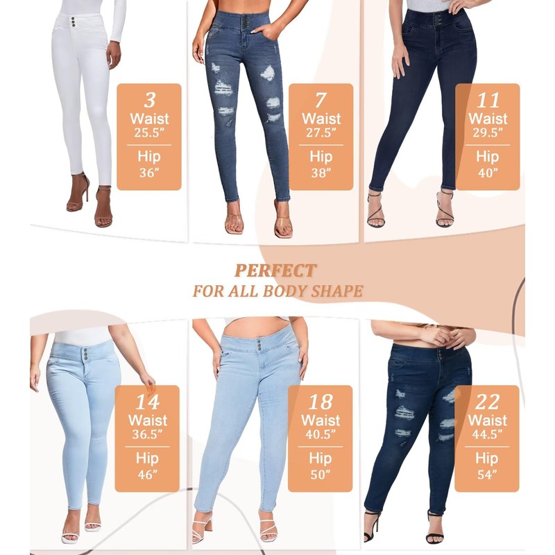 Hybrid & Company Women's Butt Lift Skinny High Waisted V3