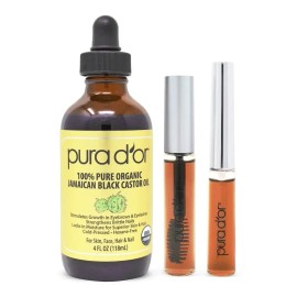 Pura D'or Aceite De Ricino Negro Jamaicano,aroma Natural Ahu