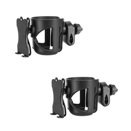 Accmor Universal Cup Holder, Stroller Cup Holder with Phone Holder, Bike Cup Holder with Phone Mount, Large Caliber Designed Cup Holder, 360 Degrees Universal Rotation Drink Holder
