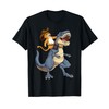 Feline Pawsitive Cat Co Kids Unisex Cat Riding Dinosaur T