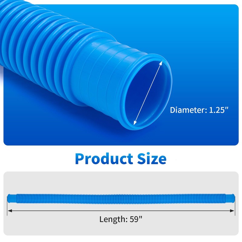 1.25 x 59 Inch Pool Hoses for Above Ground Pools,Pool