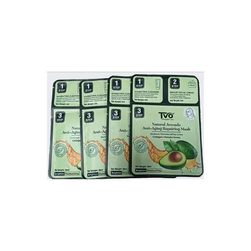 Mascarilla Reparadora Antiedad De Aguacate Natural Tvo 10pcs