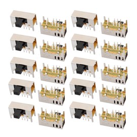 sourcingmap® 20Pcs 3 Position 8P 2P3T Panel Mount Micro Slide Switch Latching Toy Switch