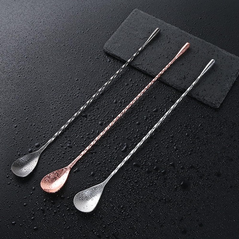 Mixing Long Spoon, Stainless Steel Mixing Spoon, 12inch Stirring Bar,