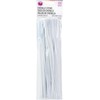 White Chenille Pipe Cleaners, 3mm x 12 inch, 100 Pack