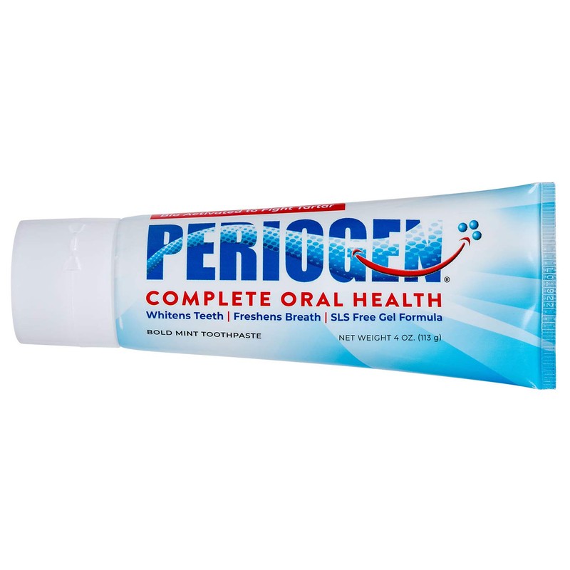 Periogen Tartar Control Toothpaste, SLS Free, Enamel Safe, Whitening Gel