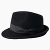 Basicuench Premium Charm Fedra Felt Hat, 100% Wool, Folded Hat,