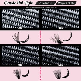 RITALASH Lash Extension Kit DIY 640pcs Lash Clusters Eyelash Extension Kit, 10-16mm Individual Lashes Kit with Lash Bond and Seal, Lash Tweezers for Self Use (30D+40D+50D+60D KIT)