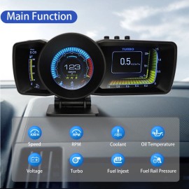 Aftermarket Products 3.5'' 3 Screen OBD2+GPS Smart Car Speedometer HUD Gauge Head Up Display RPM New