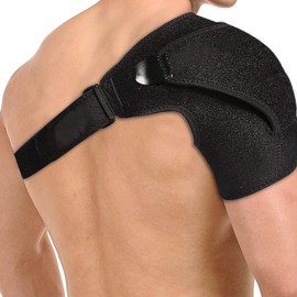 Futuhada Shoulder Brace Adjustable Shoulder Support with Pressure Pad, Arm Immobiliser Shoulder Stability and Recovery Shoulder Support Bandage for Men and Women, Black