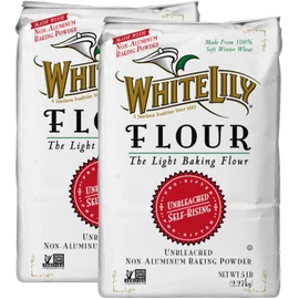 White Lily Unbleached Self-Rising Flour, 5-lb bags (2-Pack)