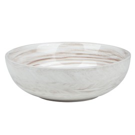 Kultilanda - Tazón decorativo pequeño, tazón de cerámica con patrón de mármol, centro de mesa de 6.1 pulgadas para mesa de entrada, color café