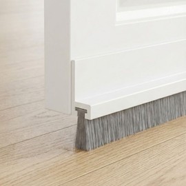 Detachable Fine-Bristle Brush Door Bottom Seal 1m Gray Small 1M 2ea