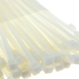 enTie Natural White Cable Ties 3.6 mm x 200 mm Nylon 66 UL Certified [Pack of 50] [200 mm x 3.6 mm 50 Pack]