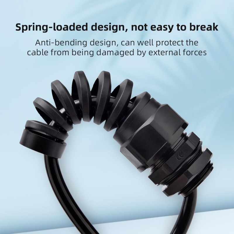 Strain Relief Cord Connector, CGELE 5 Pack NPT 1/2" Waterproof