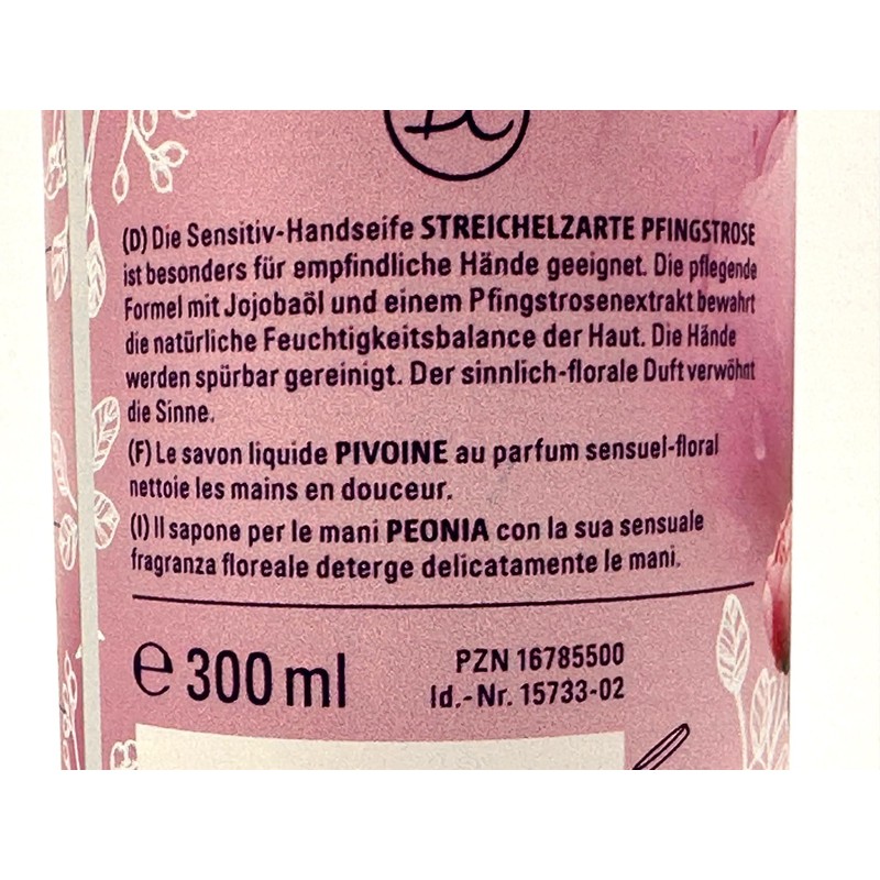 Pack of 2 Dresdner Essenz Sensitive Hand Soap Soft Peony