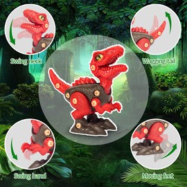 JRD&BS WINL Dinosaurs Toy for Kids, Toddler Toys 3 Packs DIY Dinosaurs Toys Build It Yourself Dinosaur Set, STEM Toys for Kids, A Popular Gift for Kids for Children