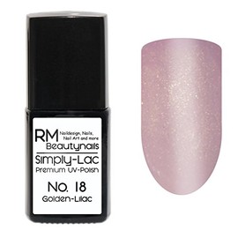RM Beautynails Simply-Lac Premium UV Polish No. 18 Golden Lilac Pearl Purple Light Purple 10 ml UV Nail Polish