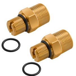 Jingzan 2PACK 7106686 Outlet Connector for Gas Powered Pressure Washer Pumps, Brass 3/8 Male to M22 Male Adapter, 19G & 1.5mm Male (2 PACK 7106686)