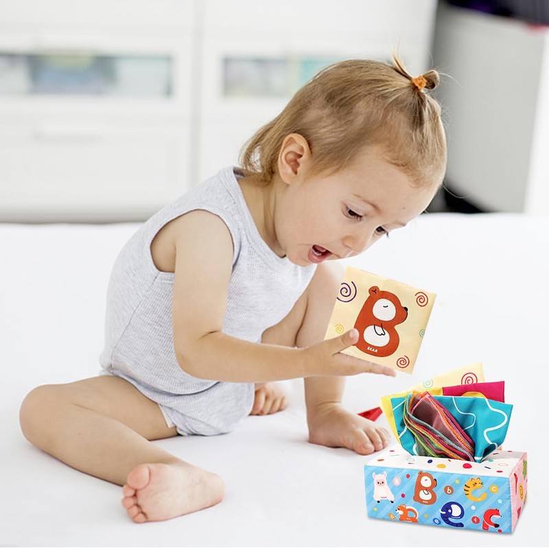 OZXVXZO Tissue Box Baby Tissue Box Toy Baby Toy 6