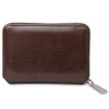 Register Leather Bilford Wallet with Round Zipper, Bifold Wallet, Box-shaped