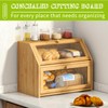 BMOSU Farmhouse Bread Box for Kitchen Countertop Bread box Double