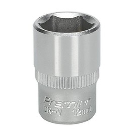 Sealey S1412 Walldrive Socket, 1/4" Square Drive, 12mm, Silver