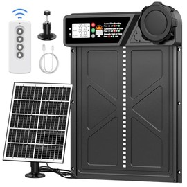 Large Size Automatic Chicken Coop Door Solar - Powered Auto Chicken Door Opener, Timer Modes for Safe and Convenient Chicken Keeping with Intelligent Obstacle Sensors, Remote Control, 14.2"H x 10.83"L