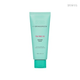 Bring Green Whitening Skin Calming Tea Tree Cica Soothing Cream 100ml 1ea / 브링그린 화이트닝 피부진정 티트리 시카 수딩 크림 100ml 1개
