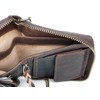 Men's Natural Genuine Leather Wallet with Metal Zipper Around with