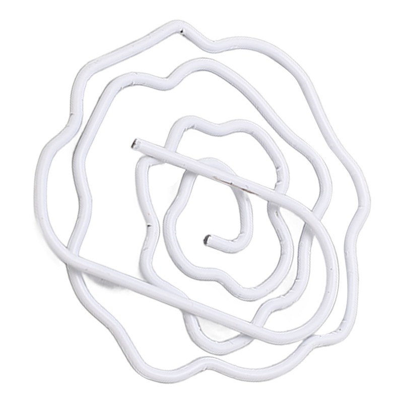 100pcs Rose Shape Paper Clips Increased Slip Resistance Lightweight Metallic