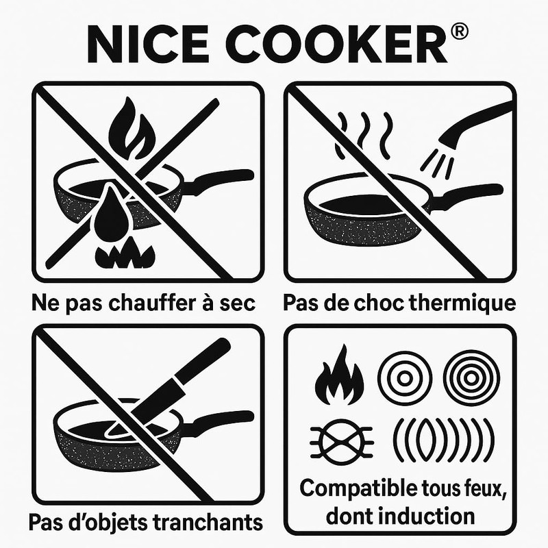 Nice Cooker Roc-Tec Real Stone Particles Non-Stick Crepe Pan for