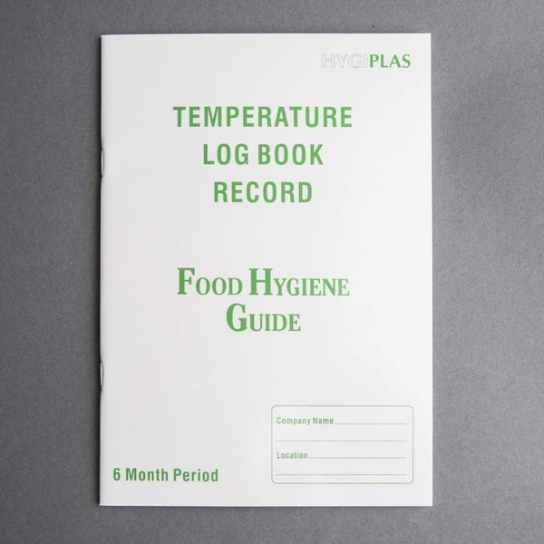 Hygiplas 6063 Temperature Log Book Hygiene Kitchen Fridge Freezer Thermometer