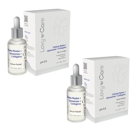 Lovy Care Pack 2x1 Serum Facial Celulas Madre+ Liposomas + Colageno 30 ml c/u Antienvejecimiento Tonificante Regeneradora Biogeneradora pH 5.5