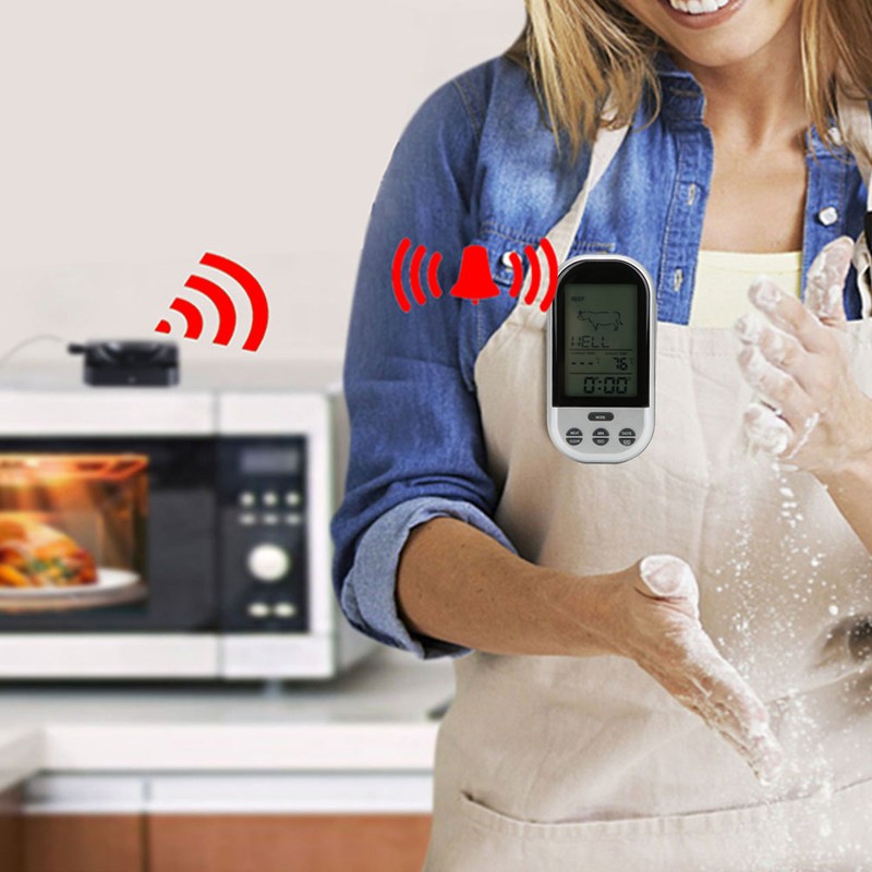 Wireless BBQ Thermometer Food Thermometer with Probe for Cooking Meat