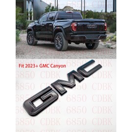 Auto Rear GMC Gloss Black OVERLAY Emblem Badge Fit 2023+ GMC Canyon