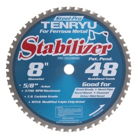 Tenryu PRF-20348BWK 8-Inch 48T 5/8"KO Steel-Pro Stabilizer Cutting Blade
