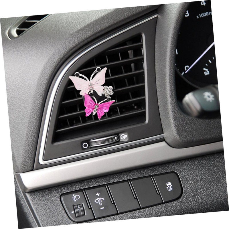 Alipis 3pcs Butterfly Air Vent Clips Cute Bling Car Accessories
