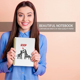 Knibeo Zebra Valentines Day Notebook, Cute Valentines Day Gifts for Her Wife Girlfriend, Love Gifts for Her, Zebra Gifts for Women, Love Journal, Spiral Notebook 5.5x8.3