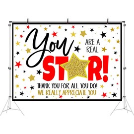 Ticuenicoa 7x5ft Thank You for All You Do Backdrop You are A Real Star We Appreciate You Photography Background Be Thankful to The Teacher Doctor Nurse Staff Employee Party Decoration Banner Supplies