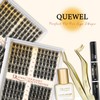 Cluster Lashes QUEWEL Individual Eyelashes 168 Pcs Lash Clusters Thin