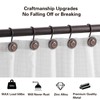 Bronze Shower Curtain Hooks, Decorative Shower Curtain Rings for Bathroom,