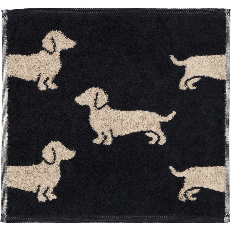 Cawö Home Soap Cloths We Love Dogs Mix 6249 Black/Beige