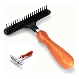 Carpet Pile Brush, Dual-Use Carpet Rake and Pet Undercoat Rake