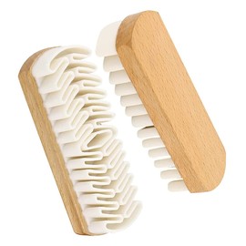 Suede shoe brush,Wooden Nubuck And Suede Restorer Brush Hard-wearing crepe brush for Careful Cleaning of Boots Safe Grip Easy to Use.