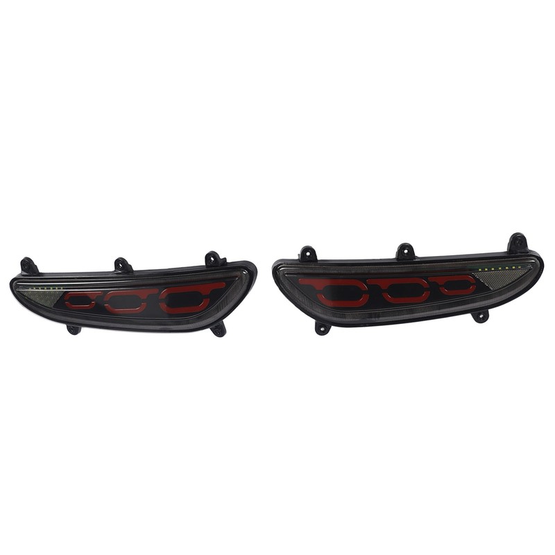 LED Rear Bumper Reflective Fog Brake Turn Indicator Black Left