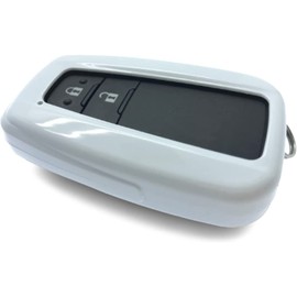 Nordecco ABS Gloss Protective Case Compatible with Toyo-ta CHR Camry Corolla RAV4 Highlander C-HR Prius Land Cruiser Prado Hybrid 2/3/4 Button Keyless Remote Control (Gloss White)