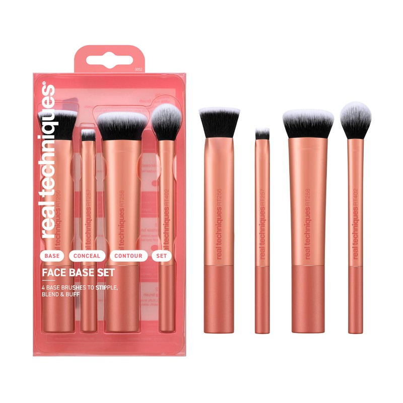 REAL TECHNIQUES, Face Base Set, Kit de Brochas de Maquillaje