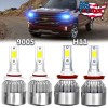 SHENKENUO Combo 9005+H11 Car LED Headlight Kit Hi/Low Beam Fog